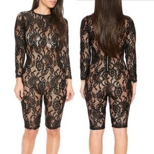 NWT Naked Wardrobe The Lace Fever Jumpsuit